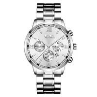Wristwatches Men's Large Dial Fashion Stainless Steel Band Watch Business Casual Calendar Quartz Waterproof Manufacturer Spot