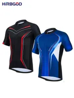 Racing Jackets HIRBGOD Men Road Bicycle Sprotwear Tops With Reflective Effect Cycling Jersey Pro Team Short Sleeve MTB Biking Clothing