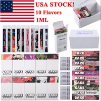 USA Stock G￢teau rechargeable Elle frappe diff￩rentes gousses de papier vape jetables Pods en c￩ramique DAB DAB DISPOSables E Cigarettes Kits de d￩marrage