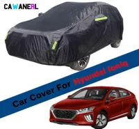 Volledige autoverekking voor Hyundai ioniq antiuv Zonschaduw Sneeuw Regen IJstoffen Resistent Waterdichte Auto Cover W2203221587930