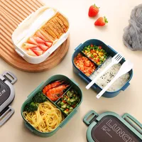 أدوات المائدة مجموعات طالب غداء مربع معزول كوريا اليابان مع الأرز يمكن أن يكون الطدد في مكتب العامل للمكتب غطاء