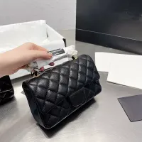 Mulher Luxurys Designers Bags Bolsa de Caviar Caviar de couro preto 17 cm e 20cm FLAP canal feminino de alta qualidade ombro crossbody