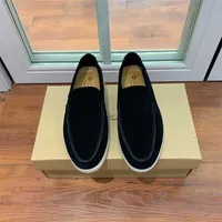 Designer Loropiana Shoes Men&#039;s Shoes Lefu Shoes Father&#039;s Shoes Niujing Uppers Wear-resistant High Elastic Cow Tendon Soles One-foot Shoes