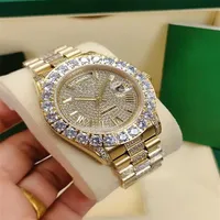Watch President Day Date 43mm Big Diamonds Automatic Mechanical Movement 2813 Mens Watches Male Wristwatches 662297a