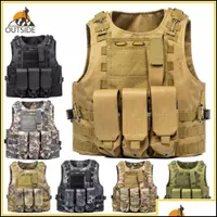 Tactical Vests Usmc Airsoft Vest Molle Combat Assat Plate Carrier 7 Colors Cs Outdoor Clothing Hunting Drop Delivery Gear Otofv