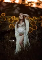 Lace Maternity Dress Maxi Jurk Zwangerschap Jurken Sexy V Nek Zwangere vrouwen Pography Props1630894