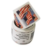 Paper Products USA Flag Roll of 100 First Class Parice Parking Parking Mails Supplies Office Office Office Garden Beauty Cact Otifl
