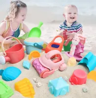 夏のシリコンソフトベビービーチおもちゃ子供バケツツールレーキ砂時計屋外プレイサンドツールセットキッズベビーバストイギフト220335700258
