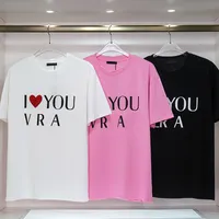 2023 Luxusdesigner Men't Shirt Frauen Sommer Kurzarm Unisex T-Shirts Mode Liebe Baumwolle Asien Gr￶￟e M-2xl