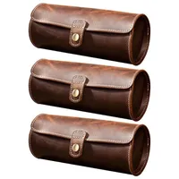 Watch Boxes & Cases 3pcs Portable Roll Travel Case Chic Vintage Leather Display Box2825