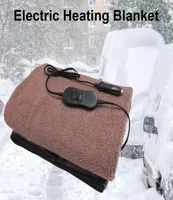 Seat Cushions Car Electric Blanket Heater Teddy Solid Fleece Heating For Truck RV Traveling Cold Weather Portable Auto6883258