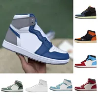Nuevos Jumpmans 1 Mid High Basketball Shoes 1s Men Mujeres Armory Armor Navy Bred Blue Gris Shadow Hyper Royal Digital Pink Fearless Unc Mens Entrenadores Sports Sports Sports