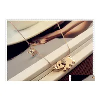 H￤nge halsband elefant halsband vintage walkair lycka charmig s￶t kristall vacker chocker droppleverans smycken h￤ngen dhajz