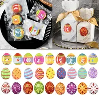 Geschenkomschakeling 500 stks/Rol Easter Egg Stickers Labelverpakkingssticker Kidspeelgoed Playboeken Decoraties Benodigdheden