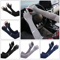 Knee Pads Outdoor Sports Sun Protection Drive Breathable Ice Sleeve Armguards Five-Fingers Riding Gloves Arm Sleeves