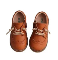 Autumn Genuine Leather Shoes Boys Girls Retro Single Baby Beef Tendon Soft Sole Flat2117709