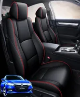 أغطية مقعد السيارة المخصصة لـ Honda Select Accord 10th 2018 2019 2020 2021 Years Luxury PU Leather Care Coring Cover2216684