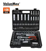 ValueMax 108PC Hand s Car Repair Workshop Mechanical Tools Box for Home Socket Wrench Set Screwdriver Kit9273202