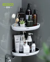 Bathroom Shelves ECOCO Corner Shelf Storage Shower Shampoo Holder Basket Rack Wall Mounted Punch Kithchen Accessories 2211011698098
