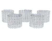 Servettringar 10pcslot bröllopshållare diamant för dekoration levererar plastring bordstillbehör9986108