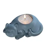 Cat Shape Silicone Candlestick Mold Concrete Cat Succulent Pot Mould Gypsum Candle Holder Making Tool 2107229885768