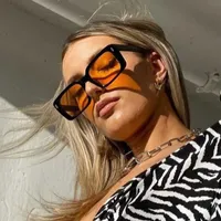 Lunettes de soleil Dytymj Square Sunglasses Femme 2022 Luxury Brand Shades For Women Vintage Orange Punk Gafas de Sol Hombre Lentes de Sol Mujer L230210
