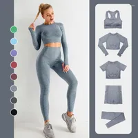 Aktif Setler 2 STKS/SET Spor Kıyafet Voor Vrouwen Sportkleding Egzersiz Salonu Kleding Vrouwelijke Naadoze Yoga Set Pakken FitnessLiggings