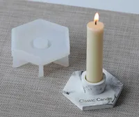 Świecane uchwyty świeczniki silikonowe forma sześciokątna kształt ręcznie robiony kreatywny narzędzie do świecy narzędzie