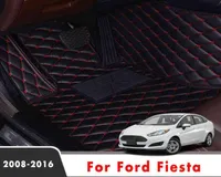Car Floor Mats For Ford Fiesta 2016 2015 2014 2013 2012 2011 2010 2009 2008 Leather Carpets Auto Interior Waterproof Decoration W24004160