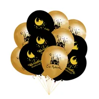 12inch Eid Mubarak Ballons Eid Dekorationen Home Eid Mubarak Banner Moon Starballons für Partydekorationen