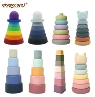 1Set Montessori Tearys Toys Baby Silicone Stocking Contlulful Differmence Polding Tower Infant Bath Play Toys Water Set 27139660