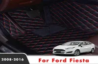 Car Floor Mats For Ford Fiesta 2016 2015 2014 2013 2012 2011 2010 2009 2008 Leather Carpets Auto Interior Waterproof Decoration W22255445