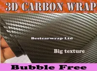 Ekonomisk 3D Big Texture Carbon Fiber Vinyl Film Air Bubble Car Styling Carbon Laptop som täcker hud 152x30Mrol5941082