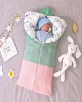 Baby Warm Sleeping Bag born Knit Envelope Thickened Zipper Antikick Blanket Winter Infant Swadding Wrap Sleepsack Footmuff 2112236654317