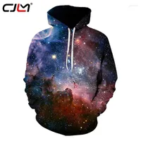 Men&#039;s Hoodies CJLM 3D Men Multi-color Printed Galaxy Space Hooded Sweatshirts 2023 Sudaderas Mujer Regular O-neck Pullovers Jackets