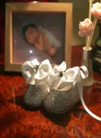 First Walkers Creative Custom Little Baby Princess Girl Soft Soled Sparkle Bling Crystal With Big Bowtie Lace Up Lovely Antislip 6175686