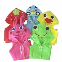 1pc cartoon Animal Style Kids Kids Raincat for Kids Rain Coatwearrainsuit Student Poncho 220217967207