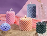 Пузырьковые силиконовые свечи изготовления формы геометрическая колонна ароматизированные свечи для свечей