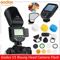 Diğer Elektronik Godox V1 Flash V1C V1N V1S V1F V1O TTL HSS Yuvarlak Kafa Kamera Speedlight Studio Fuji Olymp 230210 için XPRO tetikleyicisi