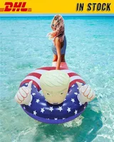 DHL Swimming Buoy In Stock Creative PVC Trump Swimming Ring Inflatable Floats Thicken Pool Float for Adults Kids FY60788396557