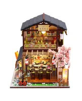 Party Games Crafts DIY Wooden Doll House Japan Style Miniature Kits Mini Dollhouse With Furniture Precised Design Decoration Casa 7460986