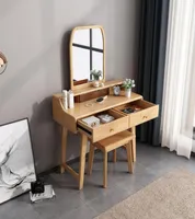 Meubles de chambre ￠ coucher style nordique tout casse-t￪te en bois massif nordique mini petit appartement minimaliste moderne6429868