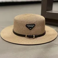 Flat Hat Designer Dames Straw Hat Fashion Jazz Wide-riem hoed Hoge kwaliteit heren zonnebrandcr￨me