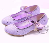 Mudipanda Girl High Heels Pink Sandals Children039s Purple Blue Princess Shoes Sequin Студенты танцевать обувь 2737 Дети Sand4846553