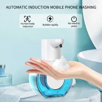 Distrant de savon en mousse automatique ou liquide de savon rechargeable de lotion de lotion de douche de douche de douche de salle de bain Smart Washing Machine ￠ main