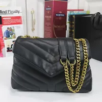 Fashion Luxury Handbag Shoulder Bag Women Girl Brand Designer Seam Leather Lady Metal Chain Black Clamshell Messenger Chain Bags