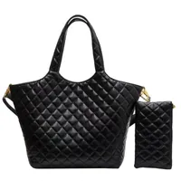 ICARE Maxi Shopping Bags in trapunte Biple Shopping Spalla Shopping Spalla Surface diamantato Nuova con portafoglio a catena SummerIfso#