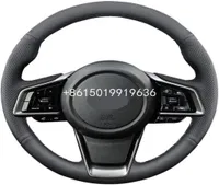 DIY Sewing Black Leather Car Steering Wheel Cover for Subaru 2018 2019 2020アウトバックAscent Crosstrek Forester Impreza Legacy5345888