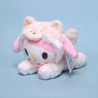 Animales de peluche de dibujos animados de peluche anime kawaii lindo plushie suave apacigua juguetes para mu￱ecas de ni￱as de unos 16 cm de alto y 28 cm de largo
