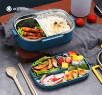WatleBuy Japany 188 Stainless Steel Lunch Box for Kids School Leakproof Bento Box with Compartment Food Container Storage 21089842039